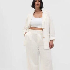 Gap Linen Cotton Blazer- white - BARELY WORN